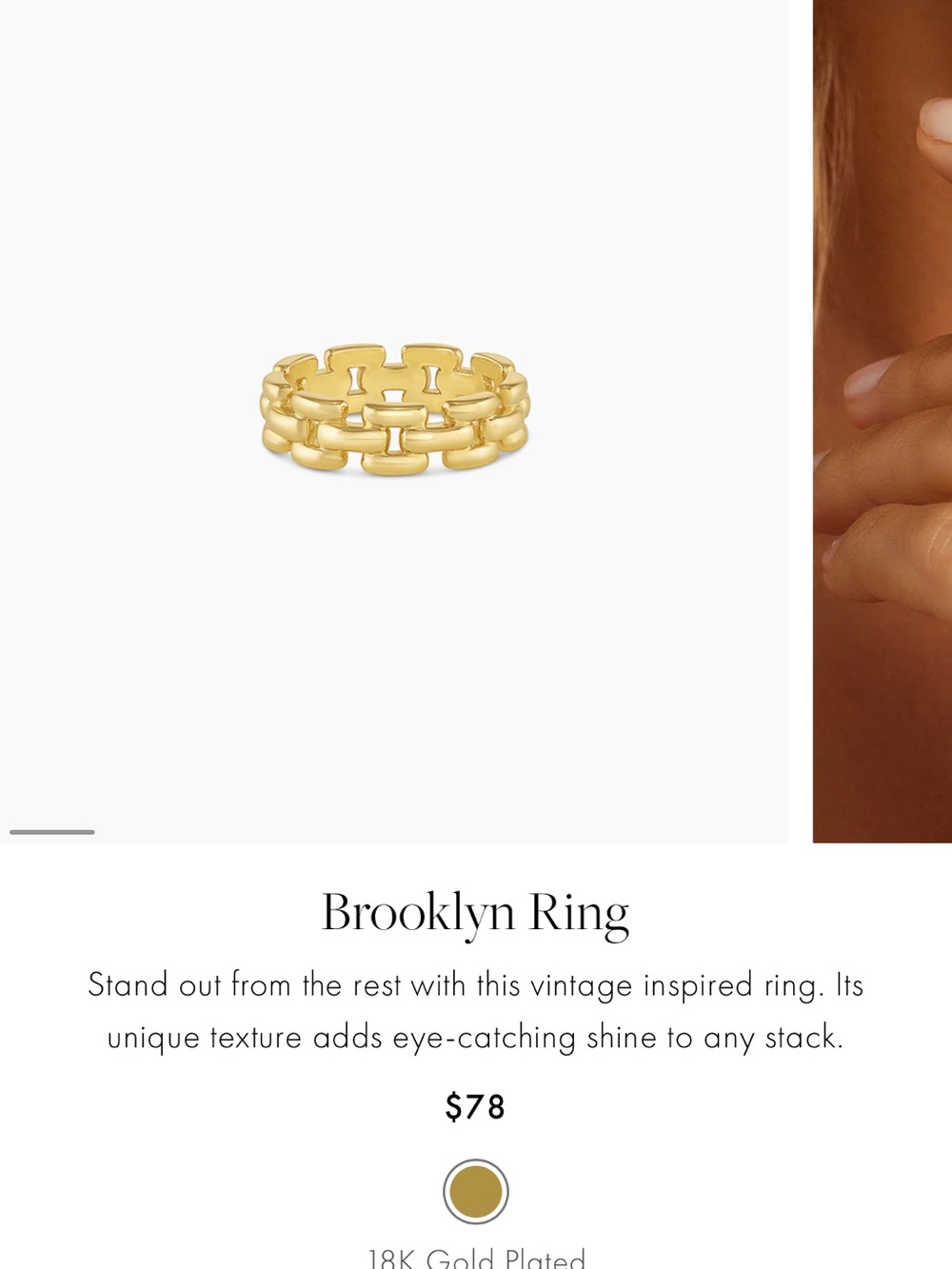Gorjana Brooklyn Ring - Gold
